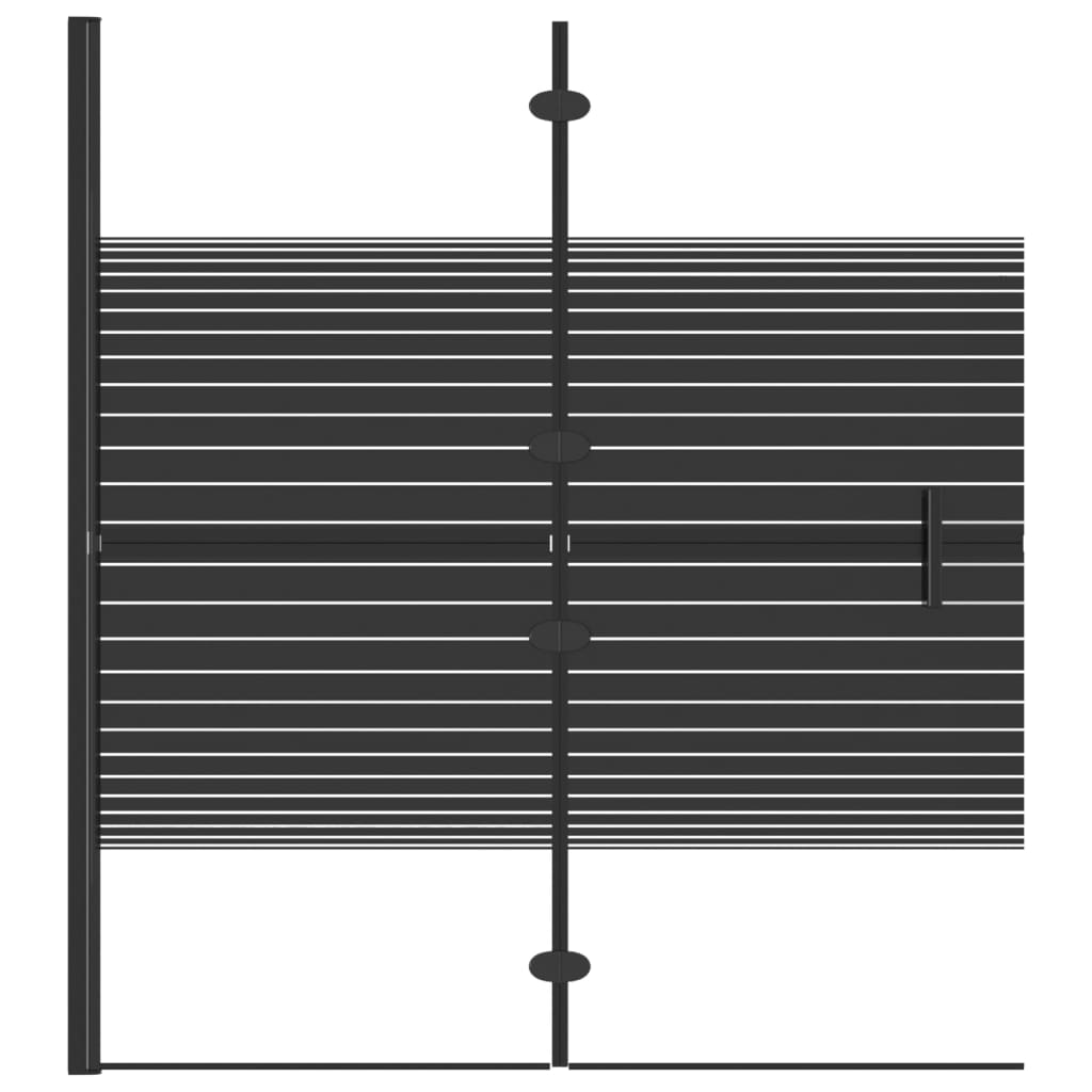 Vidaxx Duschgehäuse Schwester Klappstange 120 x 140 cm ESG Schwarz