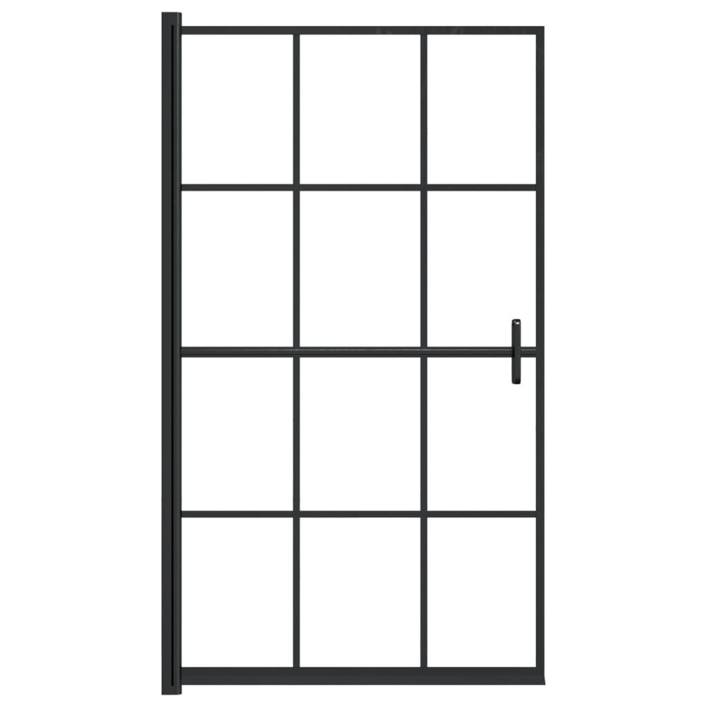 Vidaxl douchewand 80x140 cm esg zwart