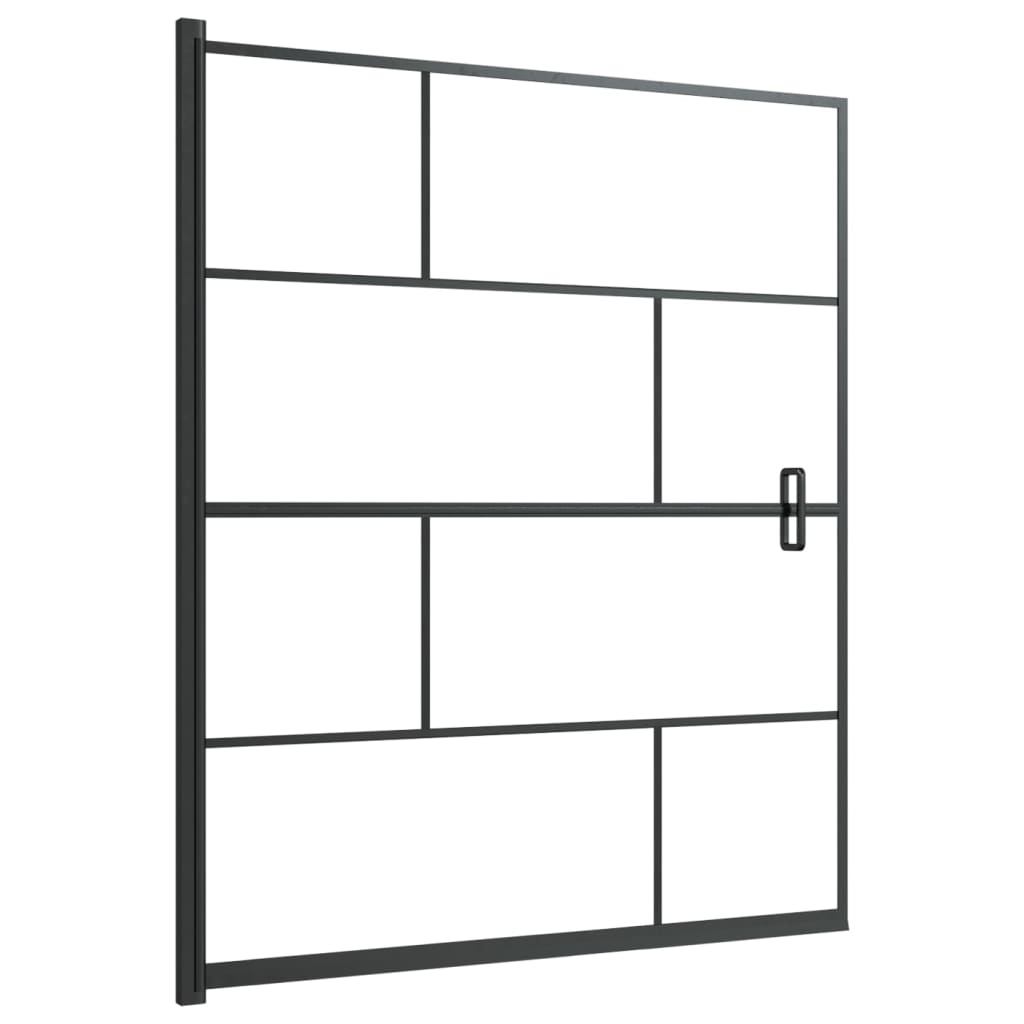 Vidaxx Duschwand 116x140 cm ESG Schwarz
