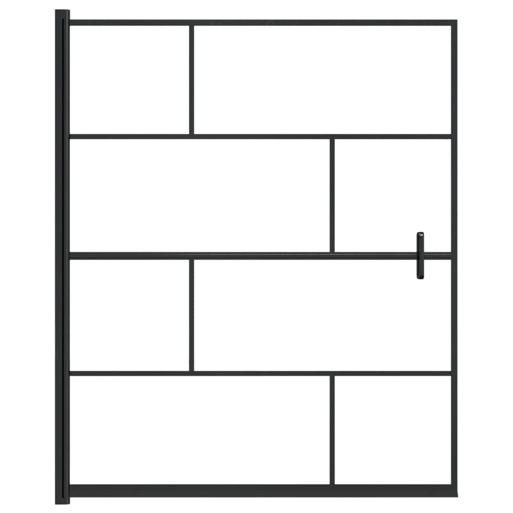 Vidaxx Duschwand 116x140 cm ESG Schwarz