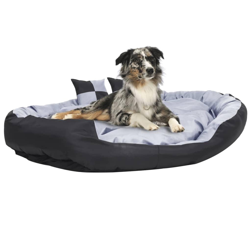 VIDAXL -Hund -Kissen Wende- und Waschstange 150 x 150 x 25 cm grau und schwarz