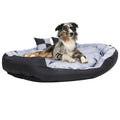 VIDAXL -Hund -Kissen Wende- und Waschstange 150 x 150 x 25 cm grau und schwarz