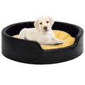 VidaXL Hundebett 99x89x21 cm Plüsch und Kunstleder Schwarz und Gelb