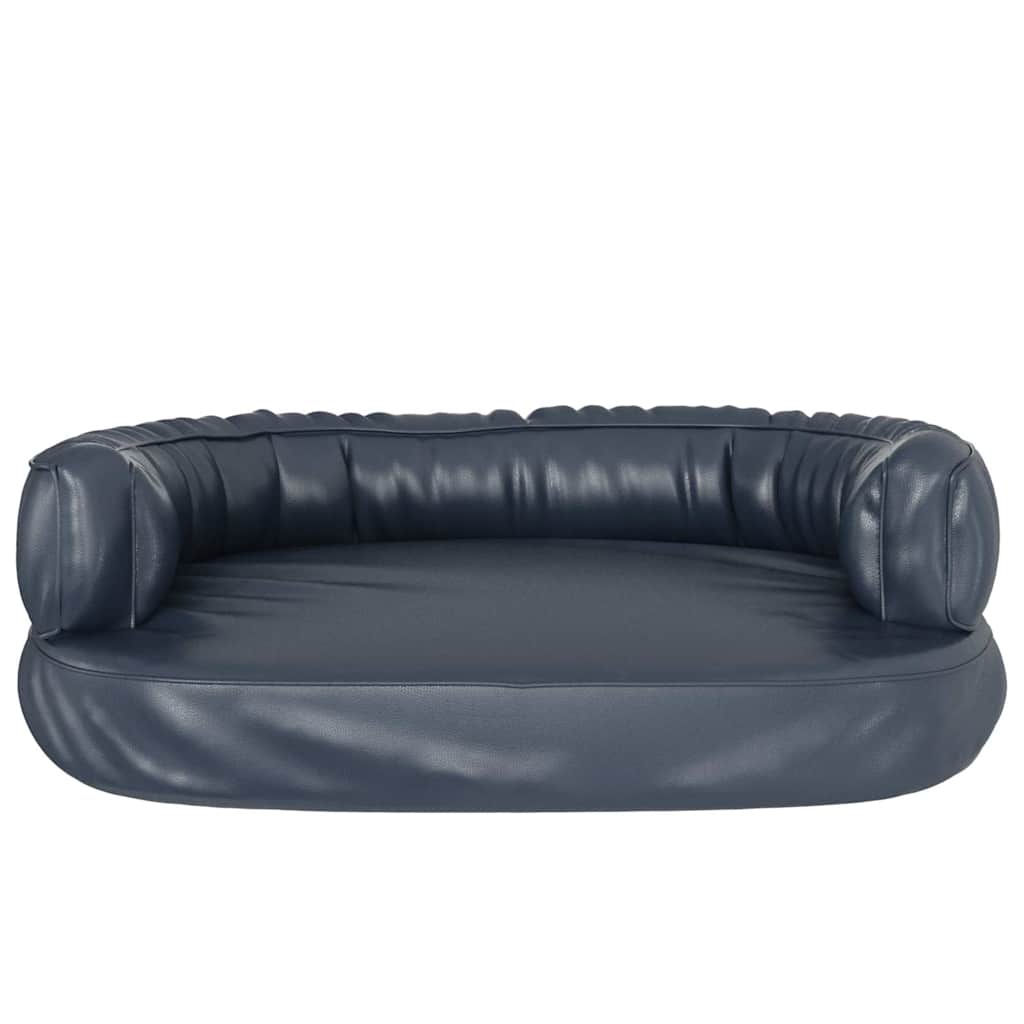 Vidaxl hondenmand ergonomisch schuim 75x53 cm kunstleer donkerblauw