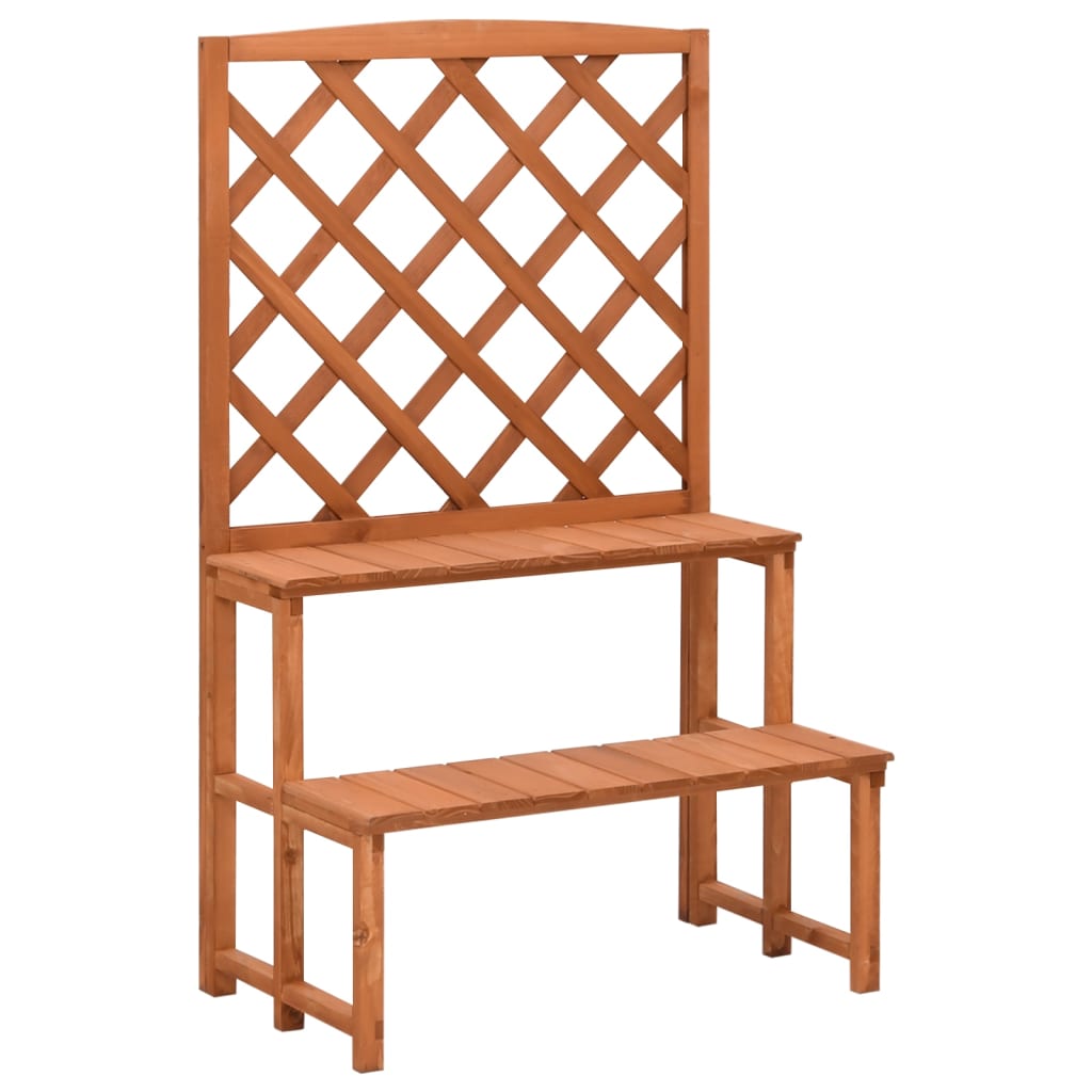 VidaXL Pflanzenregal mit Rankgitter 70x42x115 cm Massives Kiefernholz