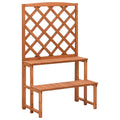 VidaXL Pflanzenregal mit Rankgitter 70x42x115 cm Massives Kiefernholz