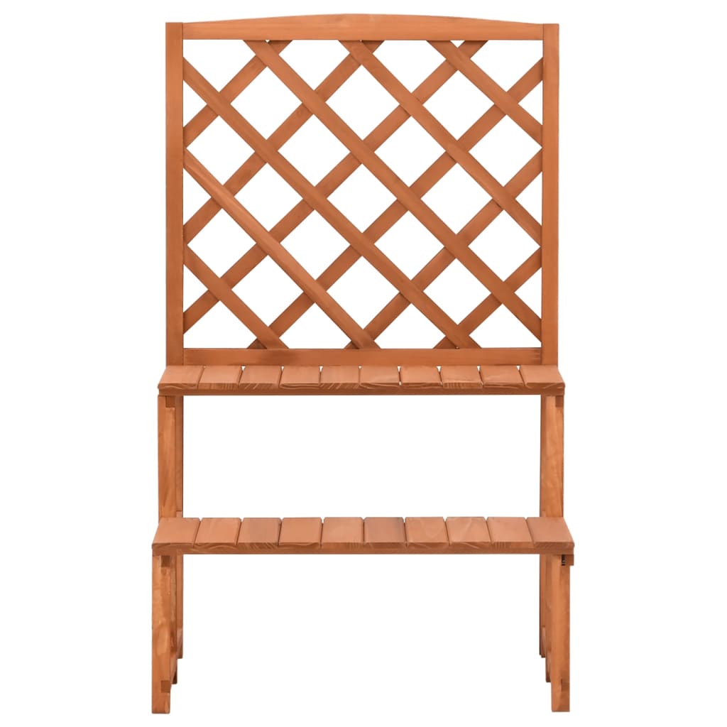 VidaXL Pflanzenregal mit Rankgitter 70x42x115 cm Massives Kiefernholz