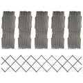 VidaXL Gartenrankgitter, 5-teilig, 180 x 30 cm, massives Kiefernholz, grau