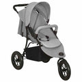 Vidaxl kinderwagen staal lichtgrijs