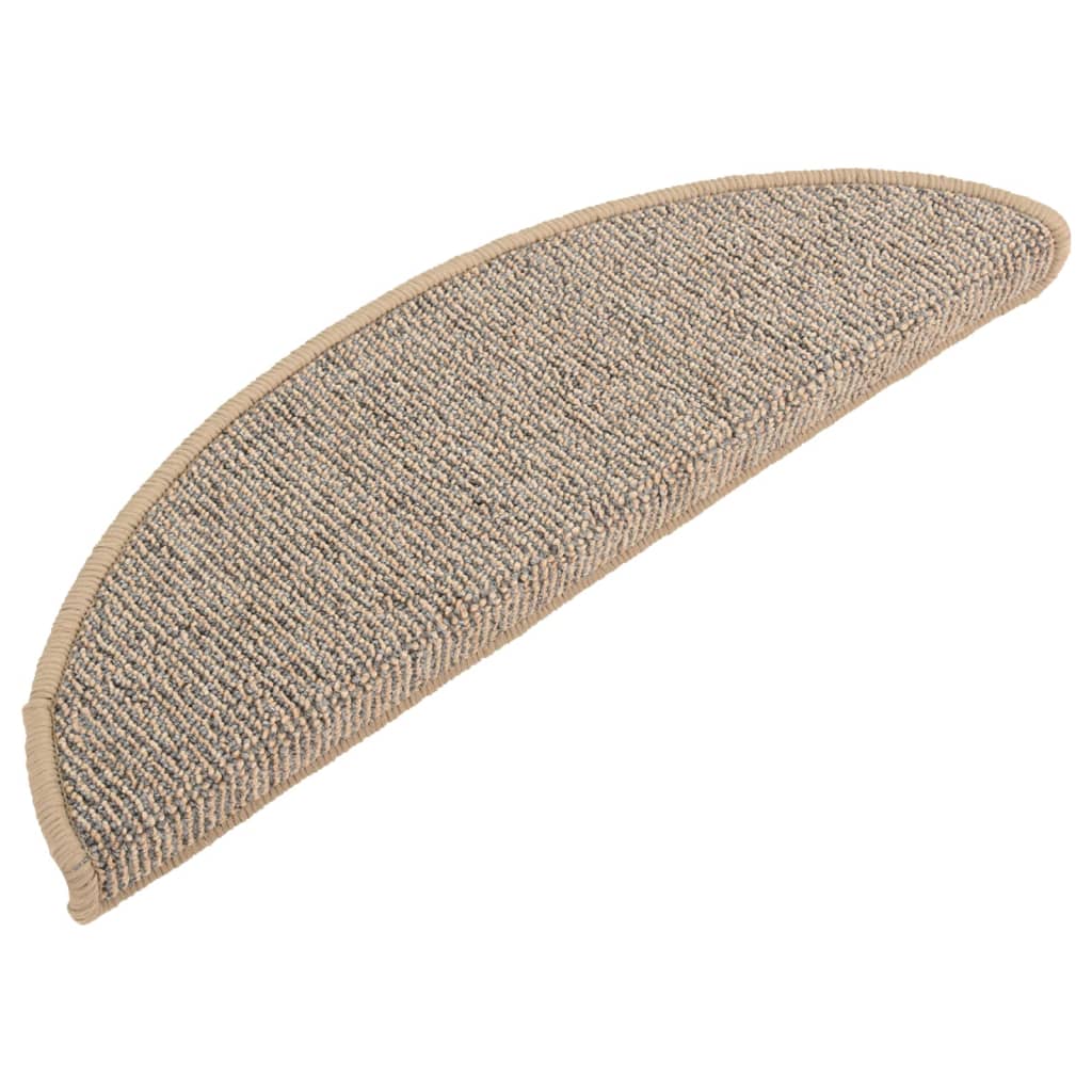 Vidaxl trapmatten 15 st 56x17x3 cm bruin halfrond