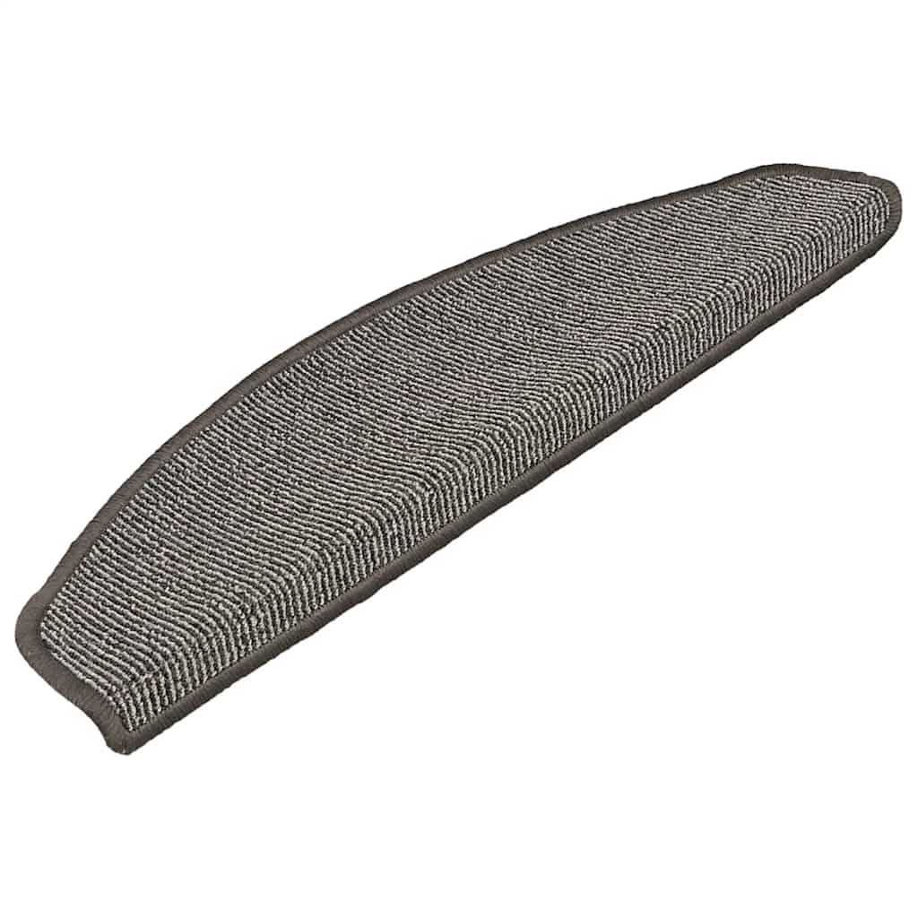 Vidaxl trapmatten 15 st 65x21x4 cm grijs halfrond groot