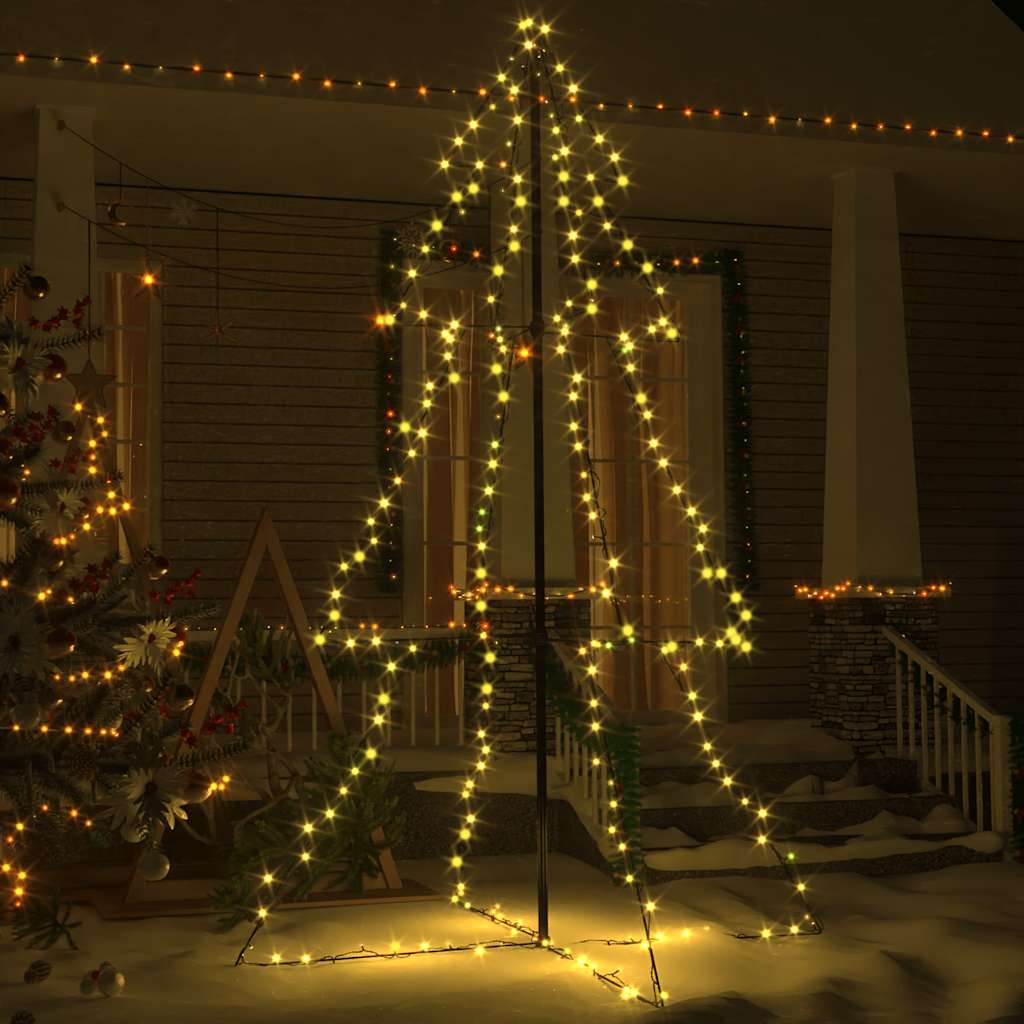 VidaXL Kegel-Weihnachtsbaum, 240 LEDs, für drinnen und draußen, 118 x 150 cm