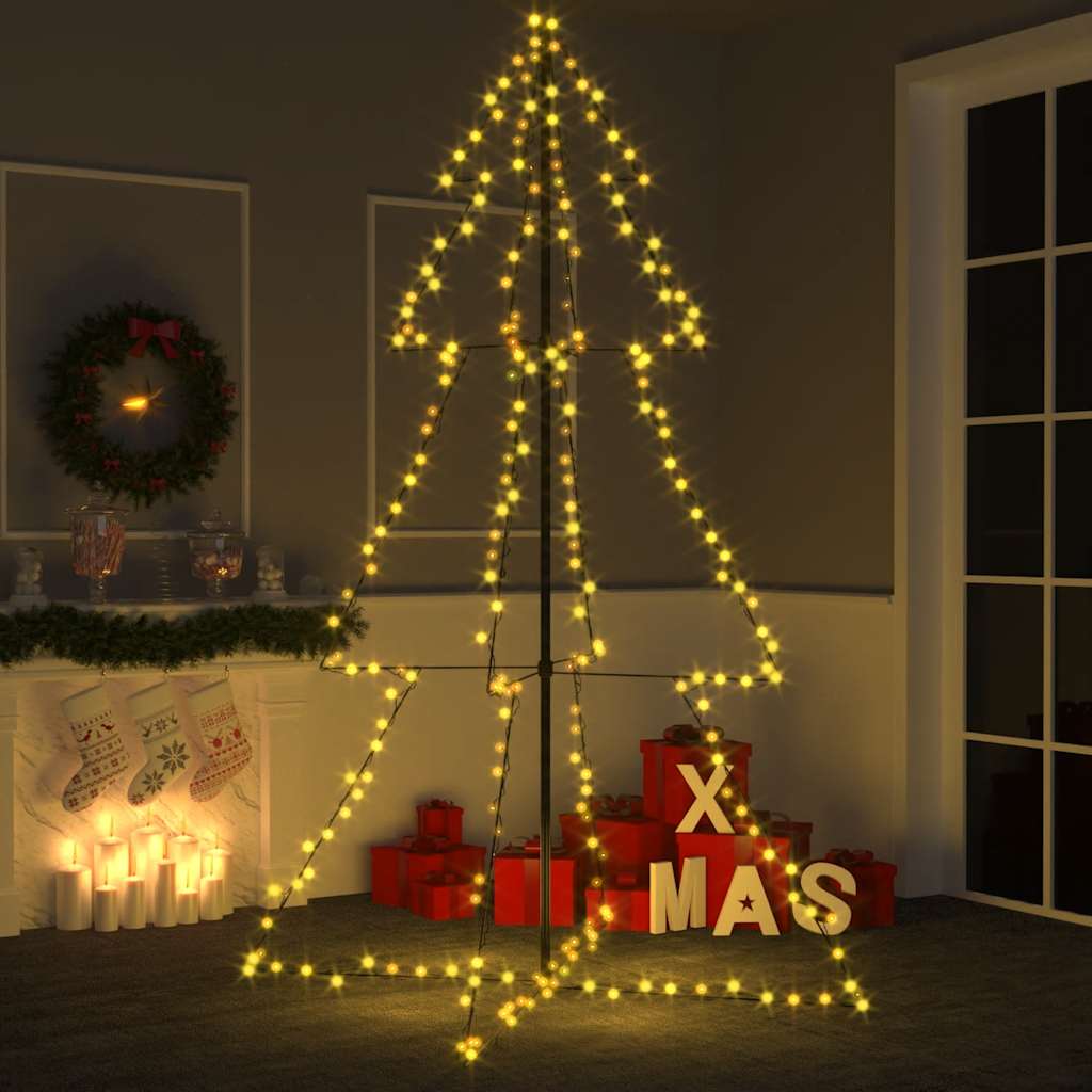 VidaXL Kegel-Weihnachtsbaum, 240 LEDs, für drinnen und draußen, 118 x 150 cm