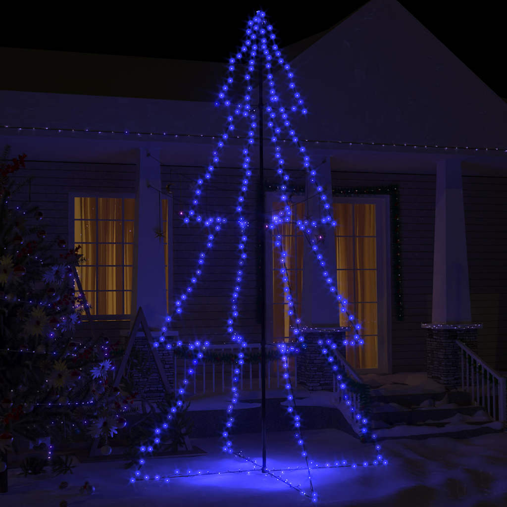 VidaXL Kegelkerstboom 360 LED's binnen en buiten 143x250 cm