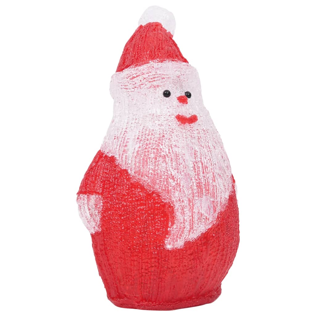 VidaXL Weihnachtsmannfigur mit LED-Beleuchtung, 28 cm, Acryl, für drinnen und draußen