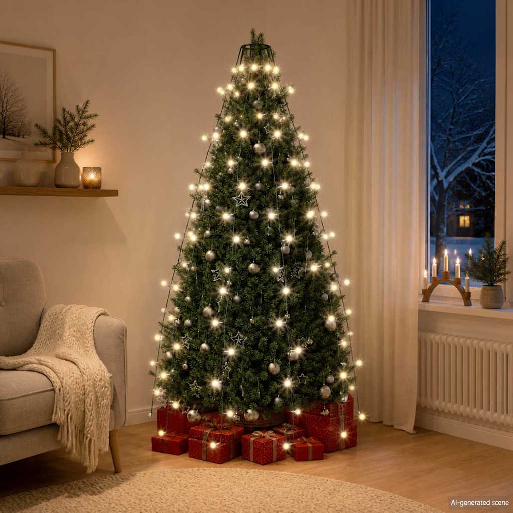 Vidaxl kerstboomverlichting met 150 led's koudwit net 150 cm