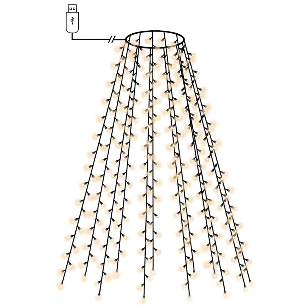 Vidaxl kerstboomverlichting met 180 led's koudwit net 180 cm