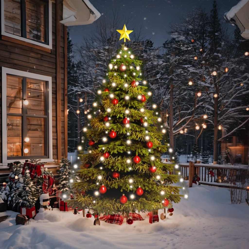 Vidaxl kerstboomverlichting met 180 led's koudwit net 180 cm
