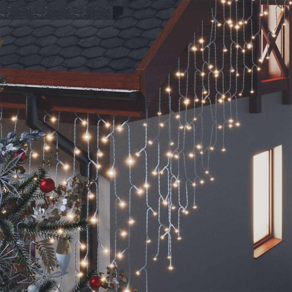 Vidaxl lichtgordijn met 400 led's en 8 functies 10 m warmwit