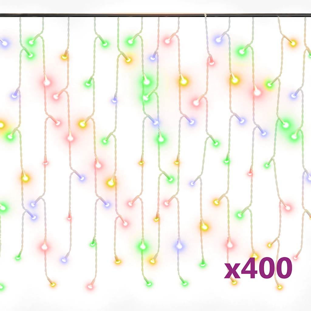 Vidaxl lichtgordijn met 400 led's en 8 functies 10 m meerkleurig
