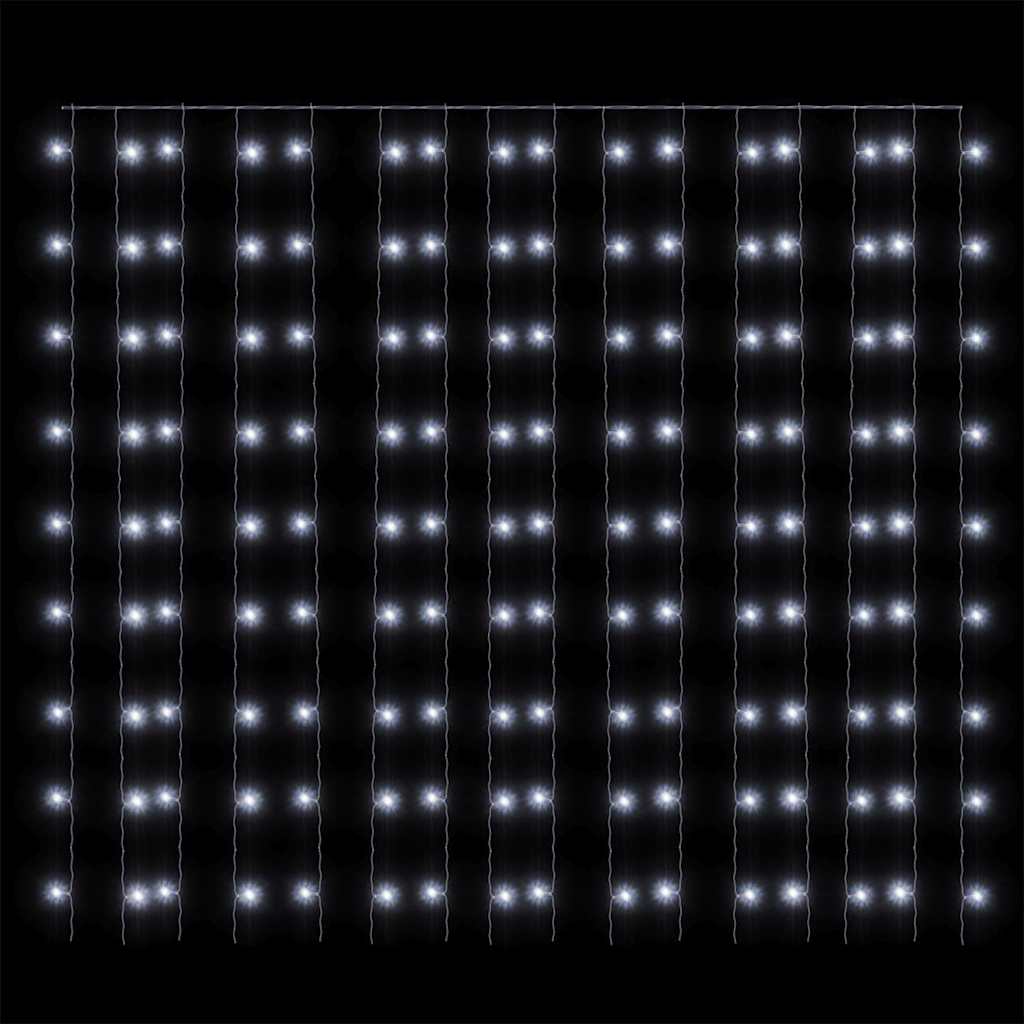 Vidaxl lichtsnoergordijn met 300 led's en 8 functies 3x3 m koudwit