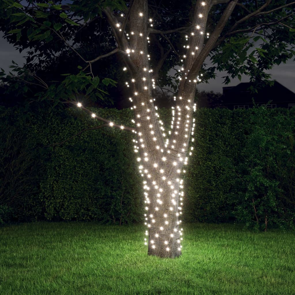 VidaXL 5er-Pack Lichterkette mit 200 LEDs, solarbetrieben, für den Innen- und Außenbereich, kaltweiß