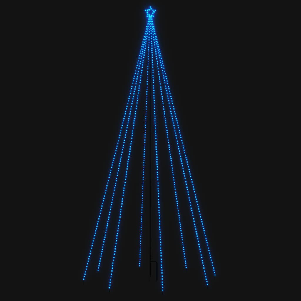 Vidaxl led-kerstboom binnen buiten 576 leds 3,6 m blauw