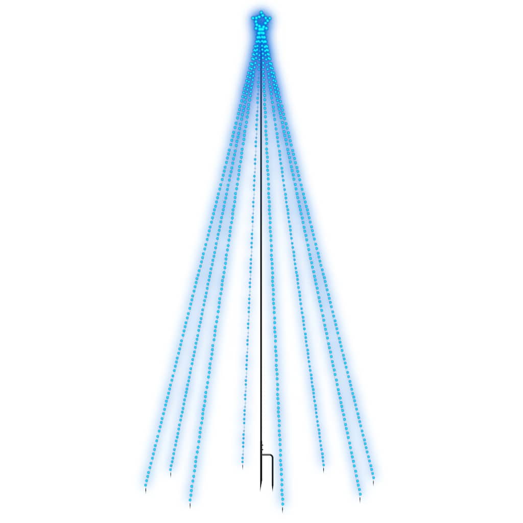 Vidaxl led-kerstboom binnen buiten 576 leds 3,6 m blauw