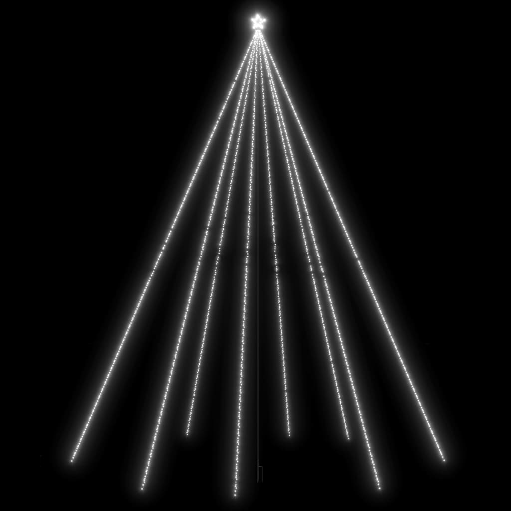 Vidaxl -LED -Weihnachtsbaum in 1300 LEDs weiß weiß 8 m