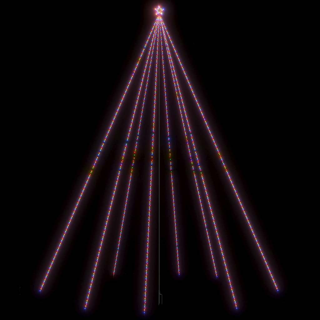 VidaXL -LED-Weihnachtsbaum in 1300 LEDs farbenfroh 8 m