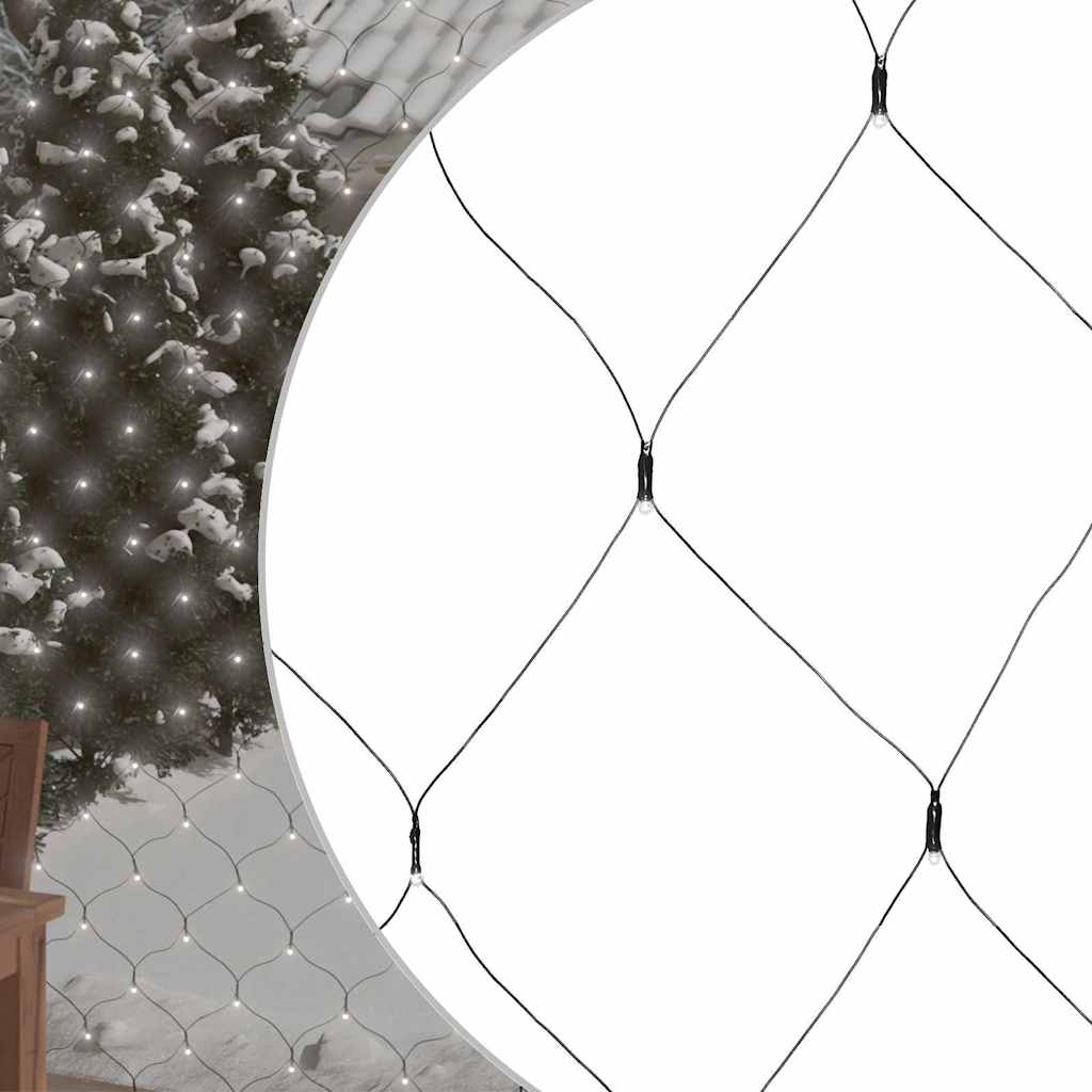 Vidaxl kerstnetverlichting 204 led's binnen en buiten 3x2 m koudwit