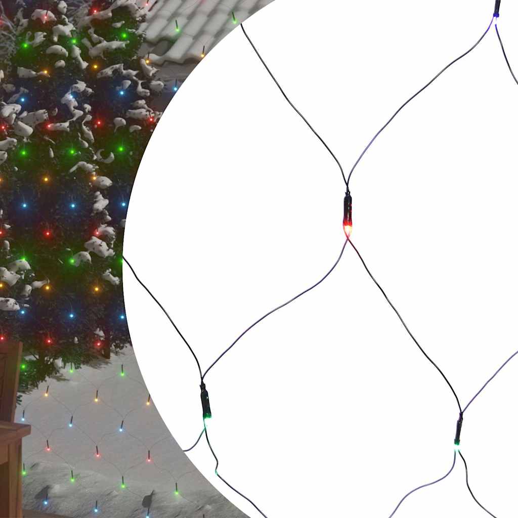 Vidaxl kerstnetverlichting 306 led's binnen buiten 3x3 m meerkleurig