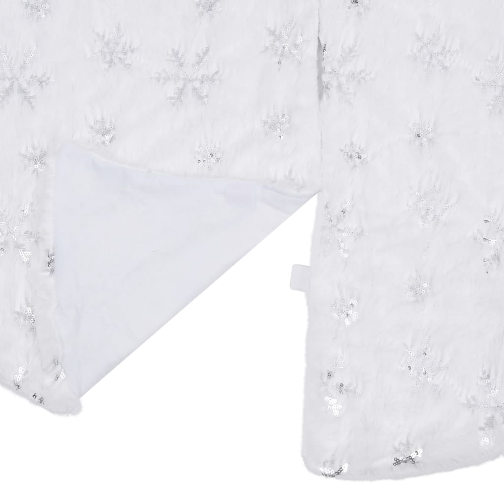 VidaXL Weihnachtsbaumdecke Luxus 122 cm Kunstfell weiß