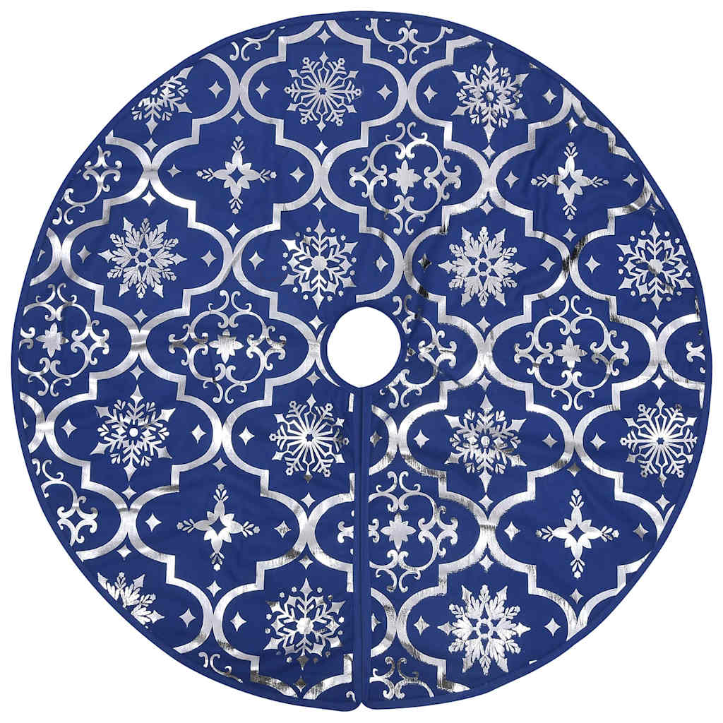 VidaXL Luxus-Weihnachtsbaumdecke mit Überwurf, 90 cm, Stoff blau