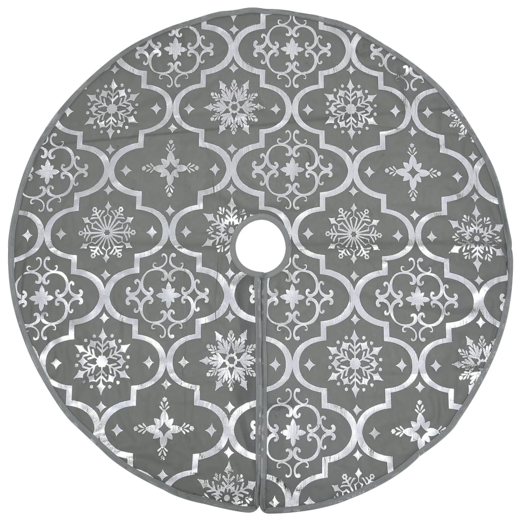 VidaXL Luxus-Weihnachtsbaumdecke mit Überwurf, 122 cm, Stoff, grau
