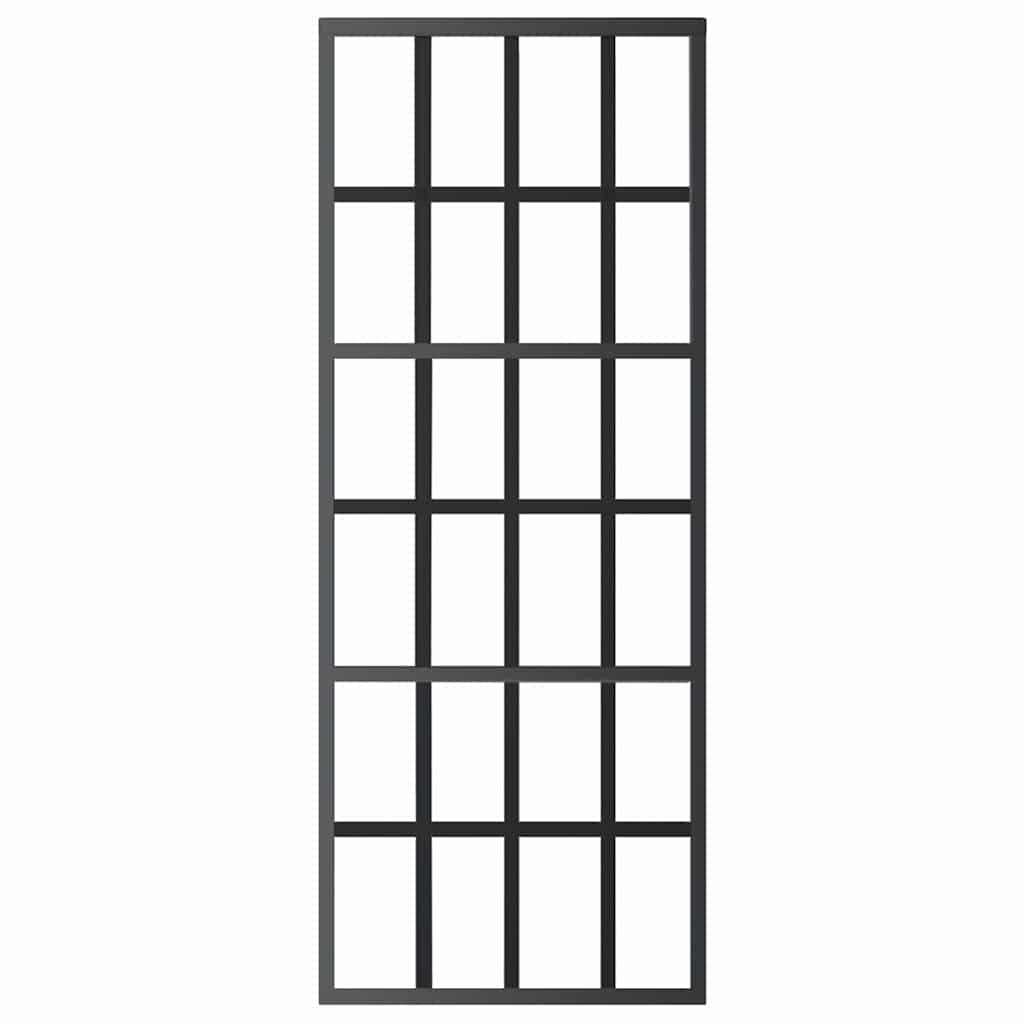Vidaxl schuifdeur 76x205 cm esg-glas en aluminium zwart