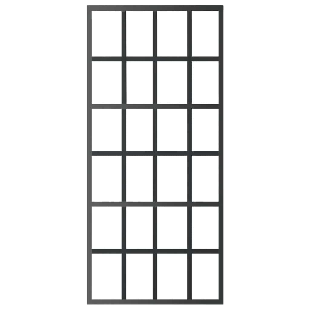 Vidaxl schuifdeur 90x205 cm esg-glas en aluminium zwart