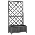 Vidaxx Rankgitter-Pflanzkasten 70x30x135 cm Festkiefer schwarz