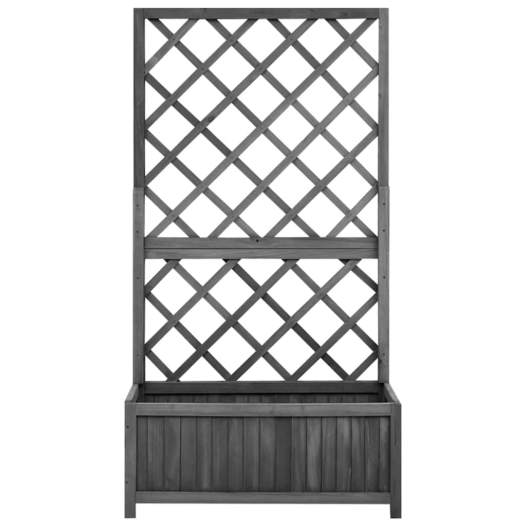 Vidaxx Rankgitter-Pflanzkasten 70x30x135 cm Festkiefer schwarz
