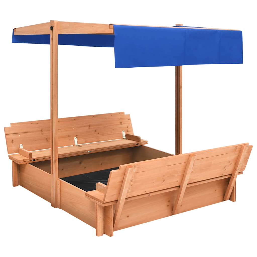 VidaXL Sandkasten mit Dach 112x112x112 cm Kiefernholz