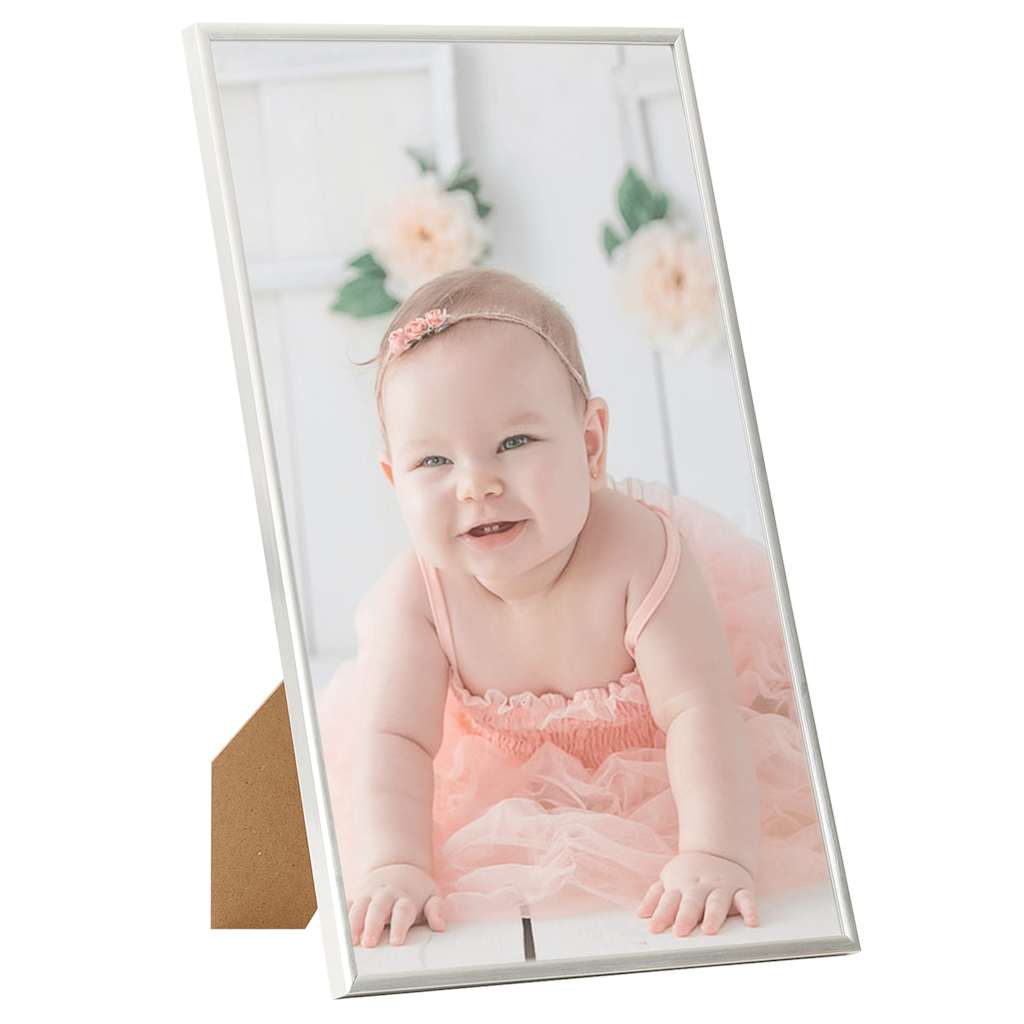 VidaXL Bilderrahmen, 3er-Pack, für Tische, 13 x 18 cm, MDF, silberfarben