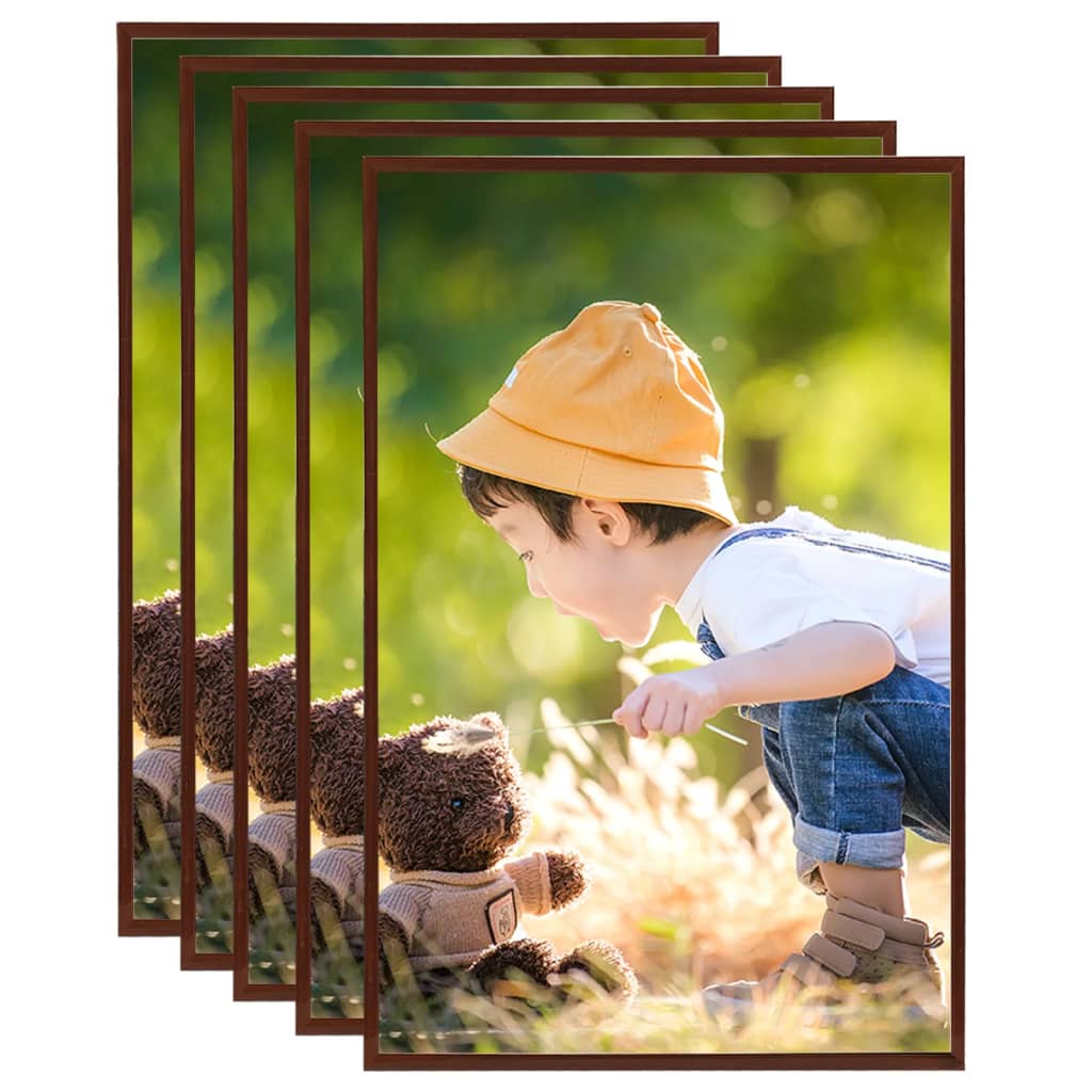 VIDAXL – Bilderrahmen, 5er-Pack, für Wand oder Tisch, 70 x 90 cm, MDF, Bronze-Finish
