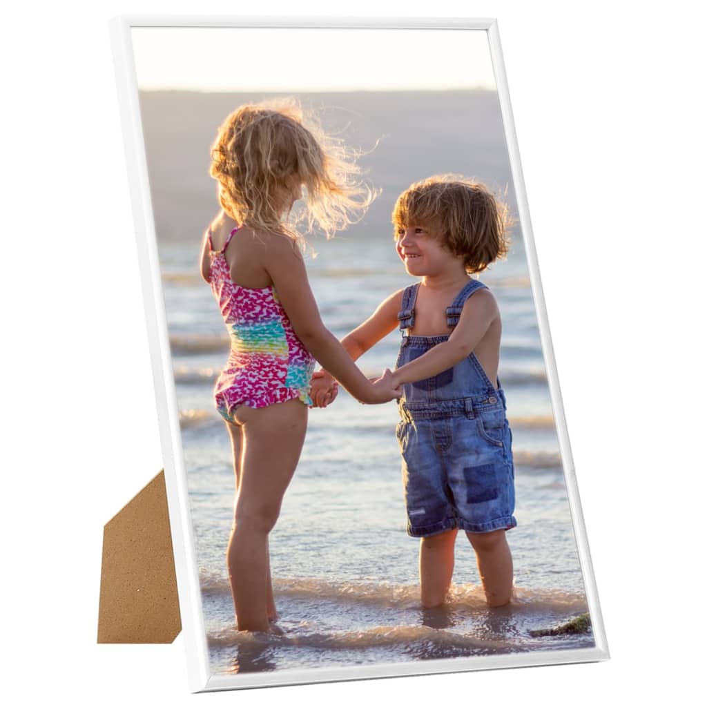 VidaXL Bilderrahmen, 3er-Set, für Wand oder Tisch, 21 x 29,7 cm, MDF, Weiß
