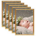 Vidaxl fotolijsten 5 st voor tafel 15x21 cm mdf goudkleurig