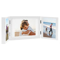VidaXL Fotorahmen-Triptychon 28x18 cm + 2x (13x18 cm) Weiß