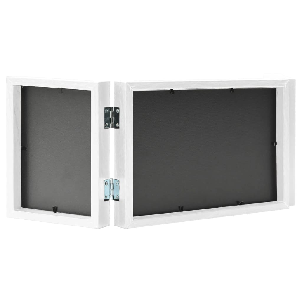 VidaXL Fotorahmen-Triptychon 28x18 cm + 2x (13x18 cm) Weiß