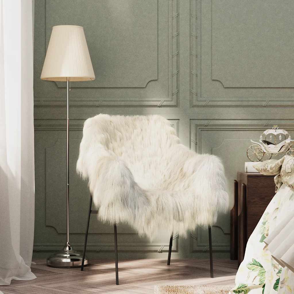 VidaXL Schaffell (60-70)x(90-100) cm Cremefarben