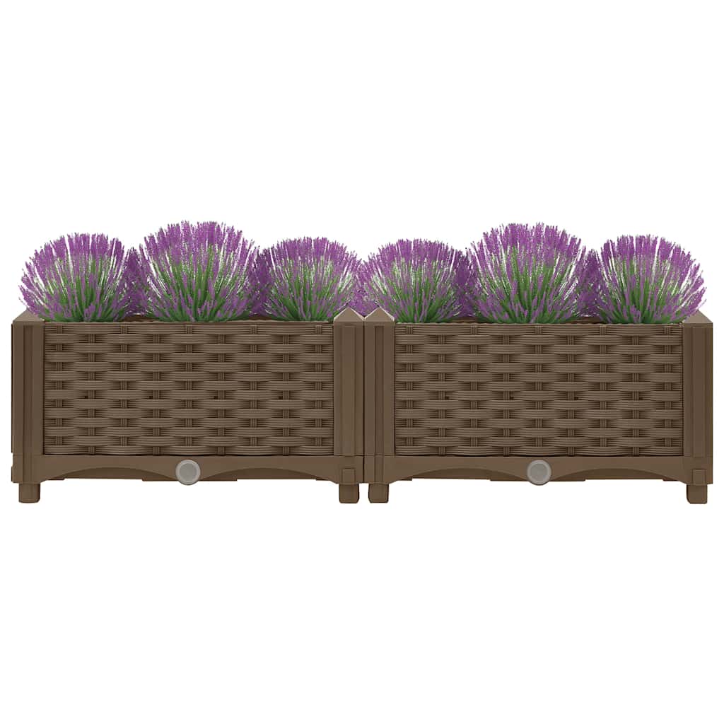 Vidaxl plantenbak verhoogd 80x40x23 cm polypropyleen