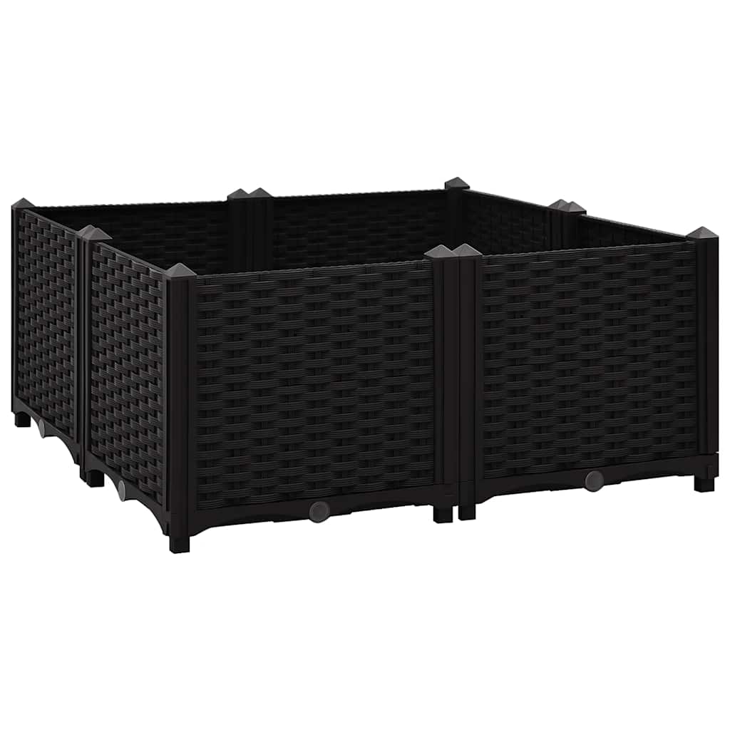 VIDAXL -Flanzer Höhe 80 x 80 x 38 cm Polypropylen