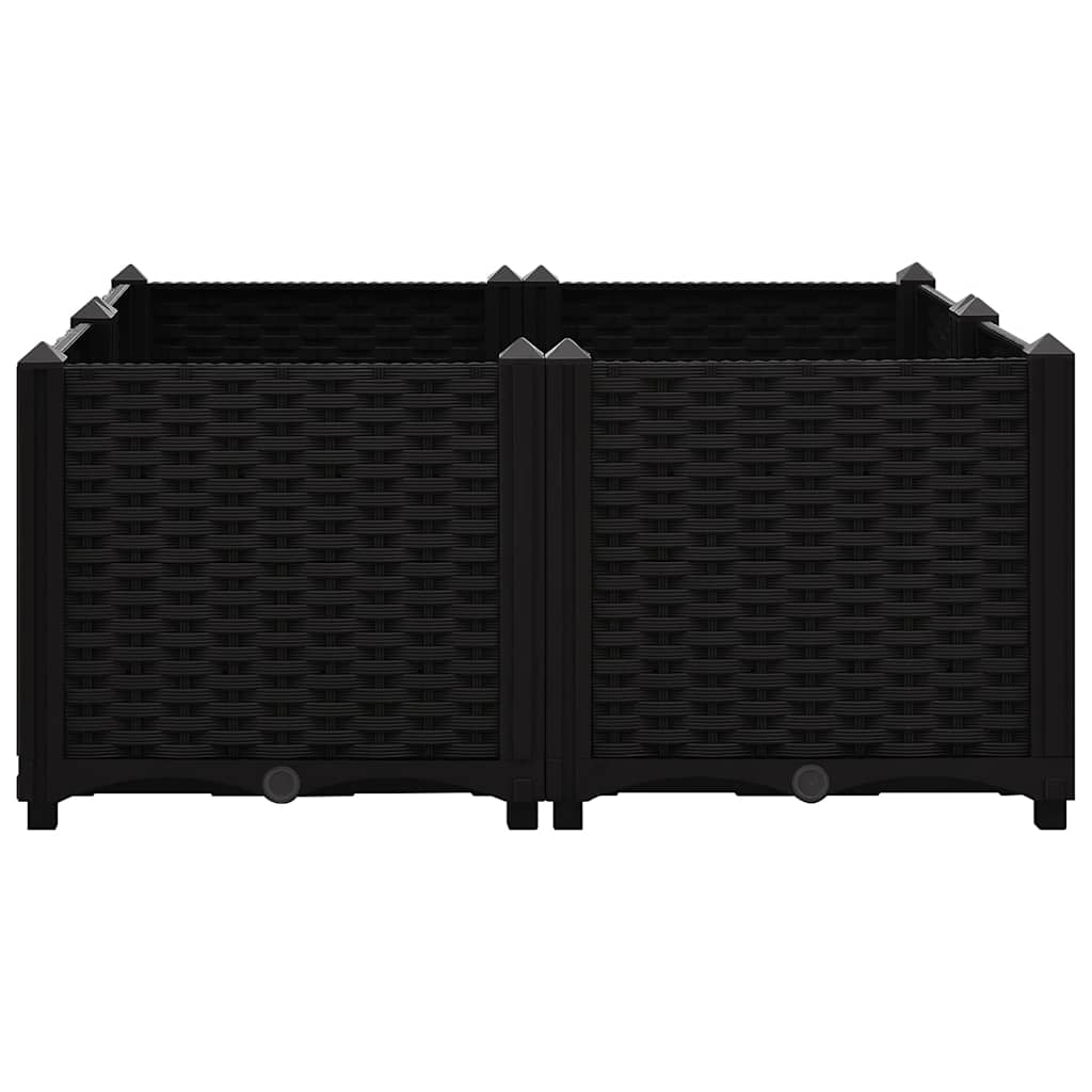 VIDAXL -Flanzer Höhe 80 x 80 x 38 cm Polypropylen